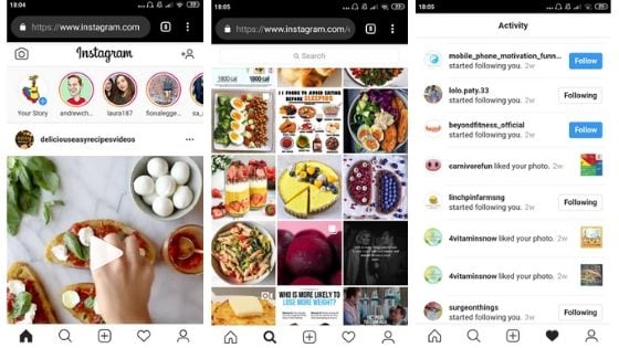 interfaz de instagram interfaz de instagram